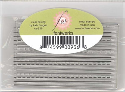 Fontwerks - Clear Ticking  stamps (sold individually)